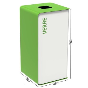 Poubelle de tri sélectif 75L ECOPOST RSE | recyclage professionnel