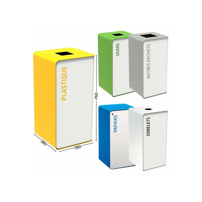 Poubelle de tri sélectif 75L ECOPOST RSE | recyclage professionnel