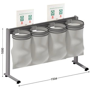 Poste tri sélectif 5S ECOPOST 400 | Station recyclage industrielle