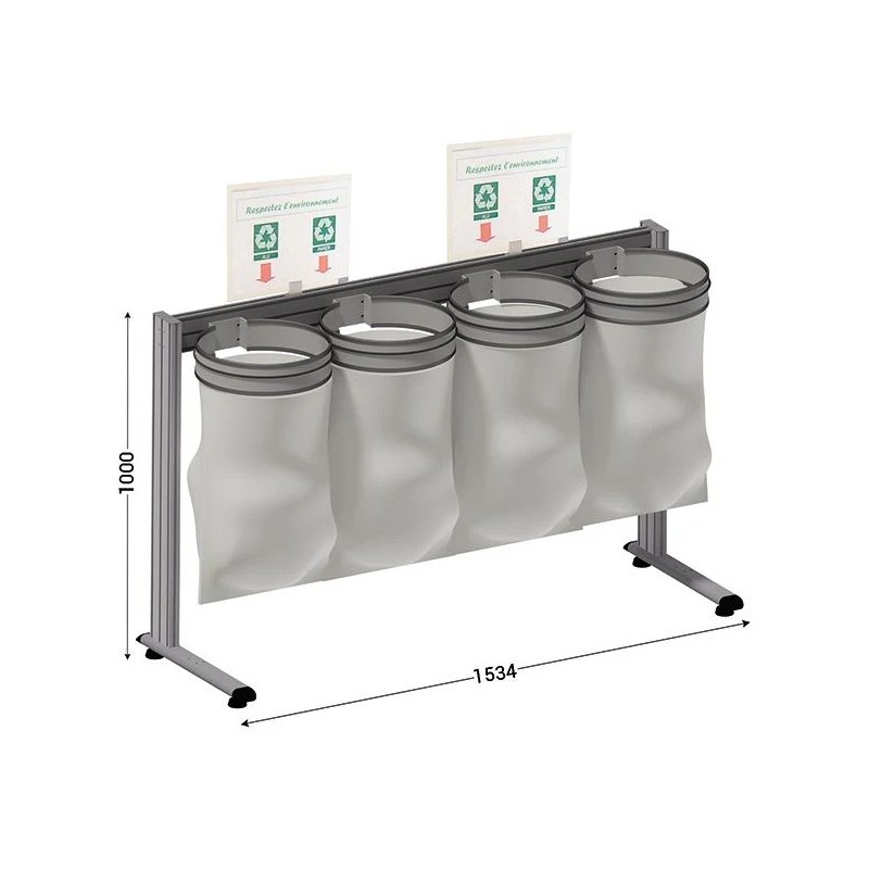 Poste tri sélectif 5S ECOPOST 400 | Station recyclage industrielle