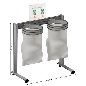 Poste tri sélectif 5S ECOPOST 200 | Station recyclage compacte