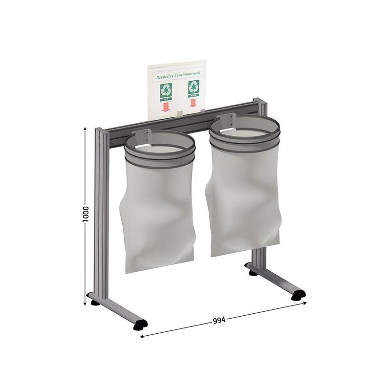 Poste tri sélectif 5S ECOPOST 200 | Station recyclage compacte