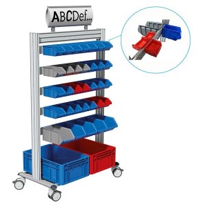 Chariot mobile LEANPOST 900 | Rayonnage industriel grande capacité