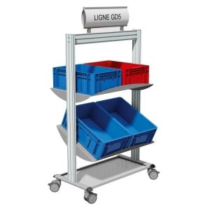 Chariot mobile LEANPOST 900 | Rayonnage industriel grande capacité