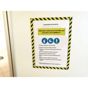 Pochettes à pivots étanches A4 – Lot de 5 pochettes anti-humidité pour affichage industriel