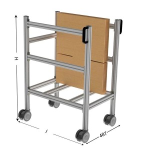 Chariot porte-carton LEANDYNAMIC 300 | Transport industriel 100 kg