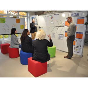 Panneau blanc magnétique modulable | Mur d’expression professionnel