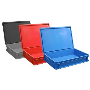 Bac plastique avec couvercle | Conteneur gerbable industriel 25L