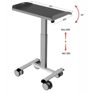 Desserte d’atelier électrique LEANPOST 200 ERGO | Chariot ergonomique réglable