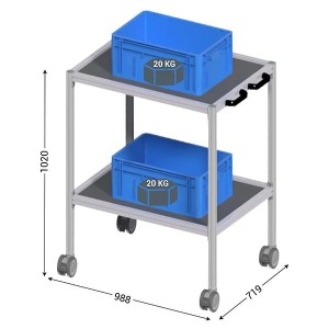Convoyeur gravitaire LEANDYNAMIC 100B | Convoyeur picking incliné