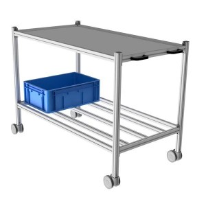 Chariot de manutention LEANDYNAMIC 200D | Chariot industriel 2 niveaux 100 kg