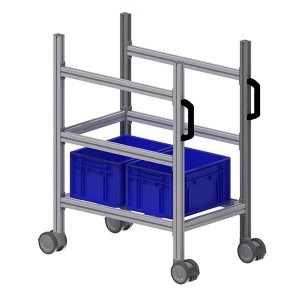 Chariot mobile porte-bacs LEANPACK 300