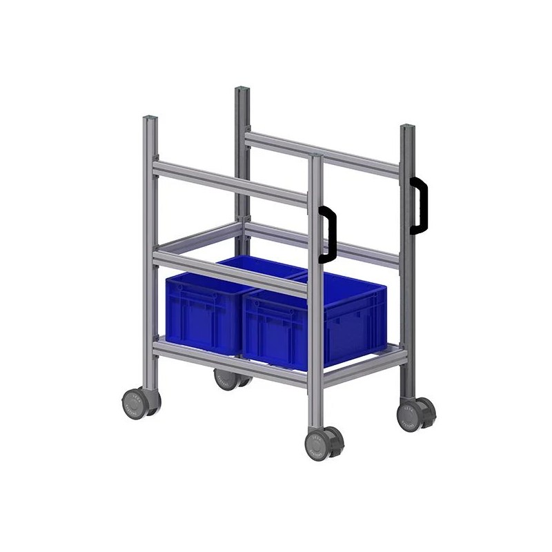 Chariot mobile porte-bacs LEANPACK 300