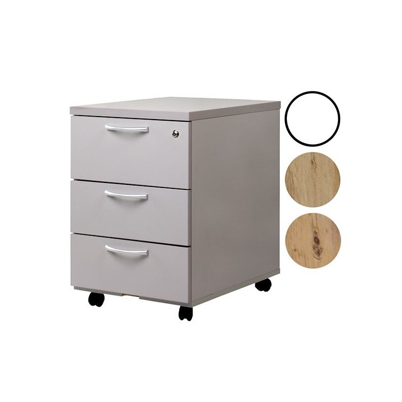 Caisson mobile 3 tiroirs de rangement | CAISSON MOBILE 3 TIROIRS