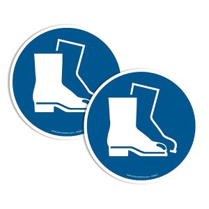 Pictogramme chaussure sécurité M008 EN ISO 7010 sol antidérapant