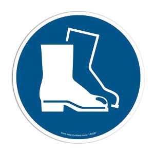 Pictogramme chaussure sécurité M008 EN ISO 7010 sol antidérapant