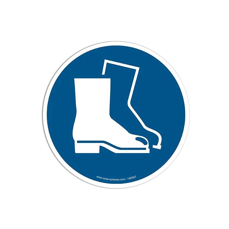 Pictogramme chaussure sécurité M008 EN ISO 7010 sol antidérapant