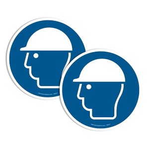 Pictogramme casque de protection M014 EN ISO 7010 sécurité sol