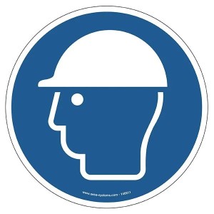 Pictogramme casque de protection M014 EN ISO 7010 sécurité sol