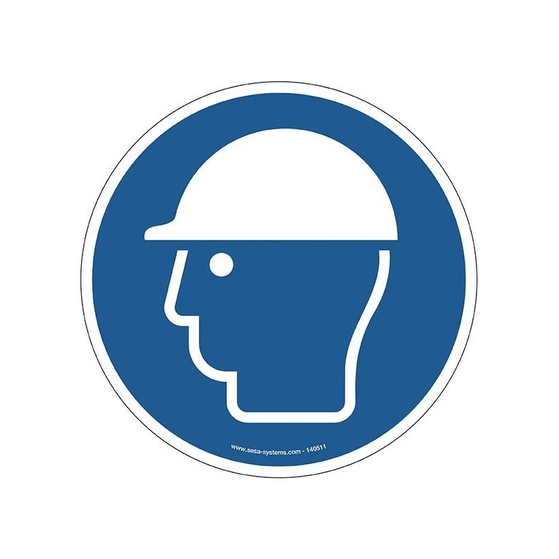Pictogramme casque de protection M014 EN ISO 7010 sécurité sol
