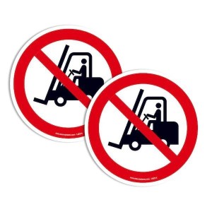 Pictogramme chariot interdit P006 EN ISO 7010 sol sécurité