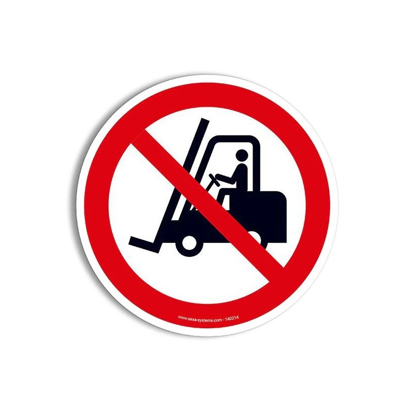 Pictogramme chariot interdit P006 EN ISO 7010 sol sécurité