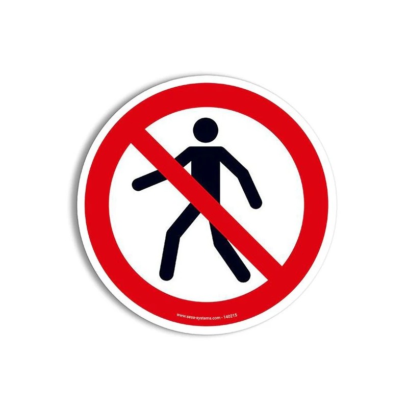 Pictogramme piéton interdit P004 EN ISO 7010 sécurité sol