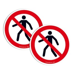 Pictogramme piéton interdit P004 EN ISO 7010 sécurité sol