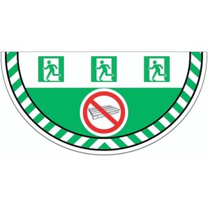 Pictogramme interdit de stocker sol sécurité électrique évacuation