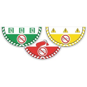 Pictogramme interdit de stocker sol sécurité électrique évacuation