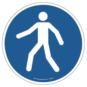 Pictogramme passage piéton M024 EN ISO 7010 marquage sol sécurité