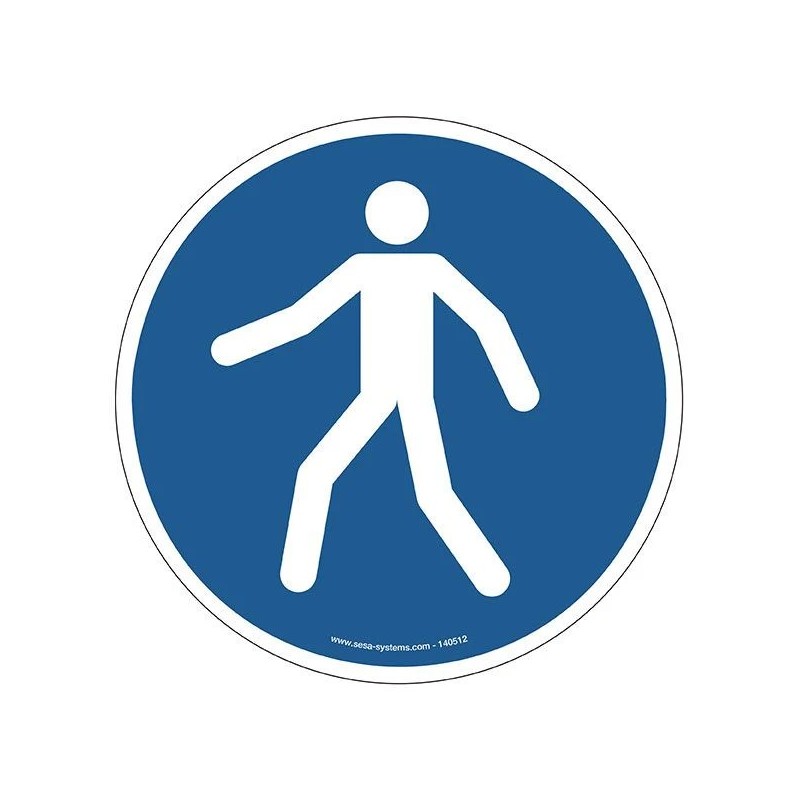 Pictogramme passage piéton M024 EN ISO 7010 marquage sol sécurité
