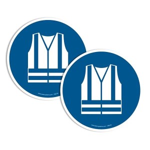 Pictogramme gilet sécurité M015 EN ISO 7010 marquage sol