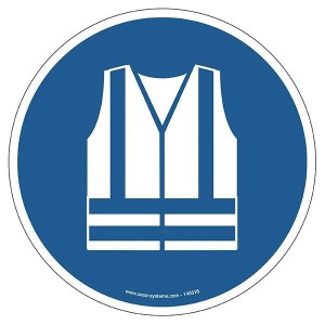 Pictogramme gilet sécurité M015 EN ISO 7010 marquage sol