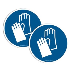 Pictogramme gants M009 EN ISO 7010 sécurité sol atelier