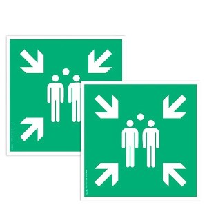 Pictogramme Point de rassemblement E007 adhésif – EN ISO 7010