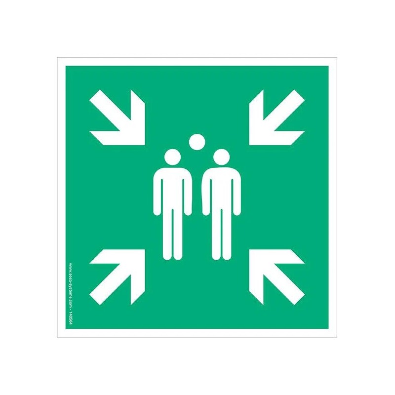 Pictogramme Point de rassemblement E007 adhésif – EN ISO 7010