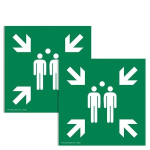 Pictogramme Point de rassemblement E007 adhésif – EN ISO 7010