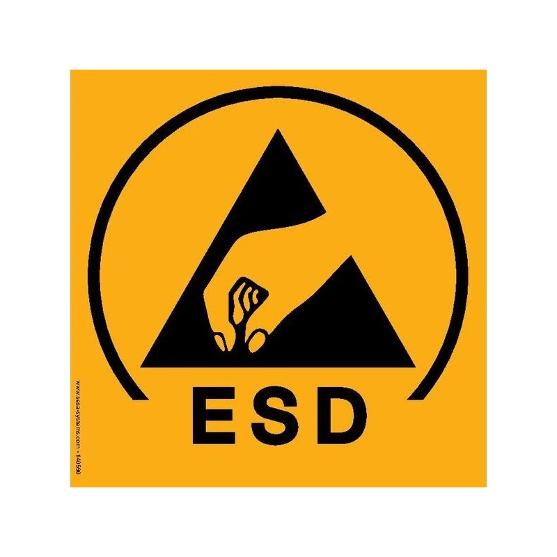 Pictogramme Zone protégée ESD adhésif sol – Signalisation antistatique