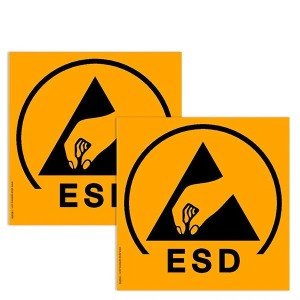 Pictogramme Zone protégée ESD adhésif sol – Signalisation antistatique