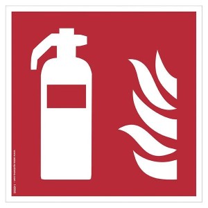 Pictogramme Extincteur F001 adhésif sol – EN ISO 7010