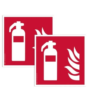 Pictogramme Extincteur F001 adhésif sol – EN ISO 7010