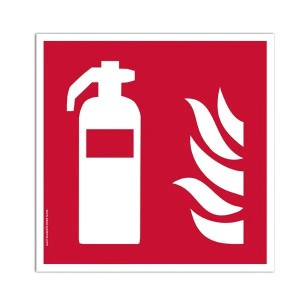Pictogramme Extincteur F001 adhésif sol – EN ISO 7010
