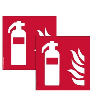 Pictogramme Extincteur F001 adhésif sol – EN ISO 7010