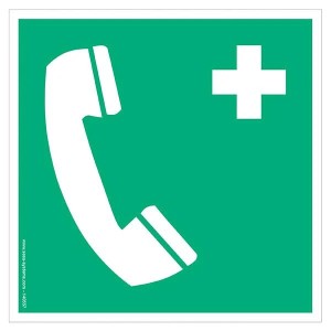 Pictogramme Téléphone d’urgence E004 – Signalisation sécurité sol EN ISO 7010