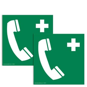 Pictogramme Téléphone d’urgence E004 – Signalisation sécurité sol EN ISO 7010