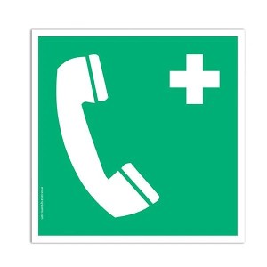 Pictogramme Téléphone d’urgence E004 – Signalisation sécurité sol EN ISO 7010