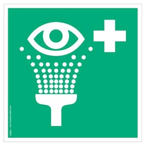 Pictogramme Rinçage des Yeux E011 – Signalisation sécurité EN ISO 7010
