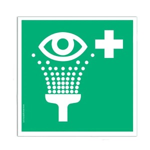 Pictogramme Rinçage des Yeux E011 – Signalisation sécurité EN ISO 7010