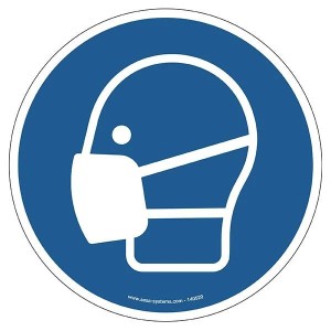 Pictogrammes Masque visage M016 | Obligation de port du masque EN ISO 7010